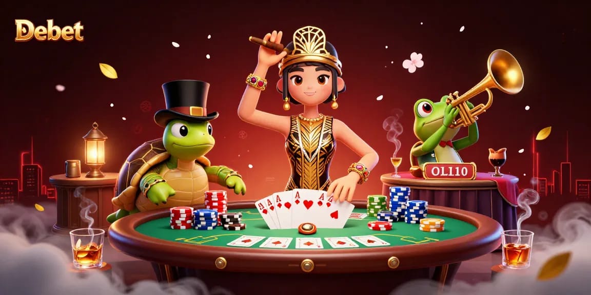 Debet enhances your gambling experience with exciting poker action and vibrant characters.
