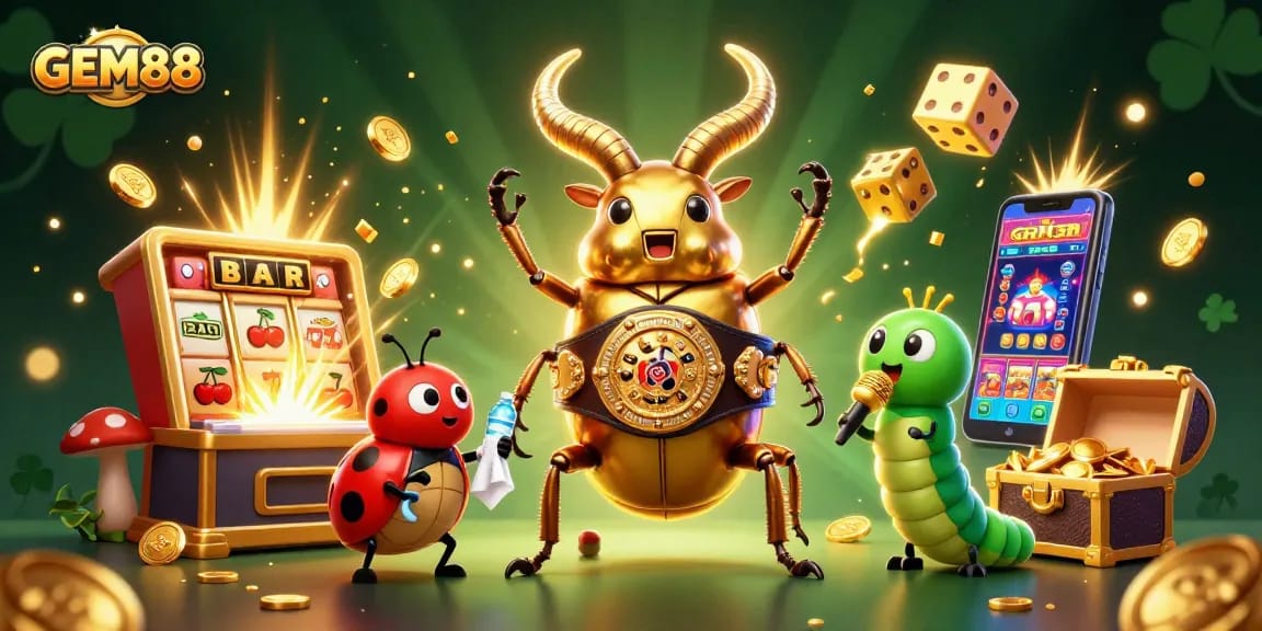 Experience GEM88's thrilling casino action with vibrant, dynamic characters and engaging visuals.