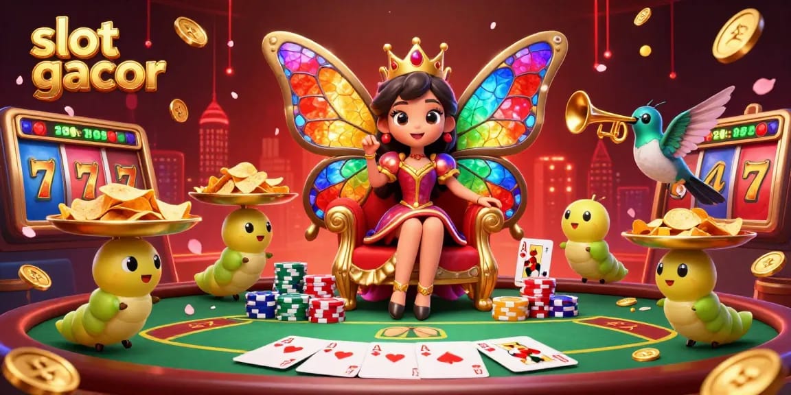 Spin the slot gacor reels to chase jackpots amidst a vibrant casino scene.