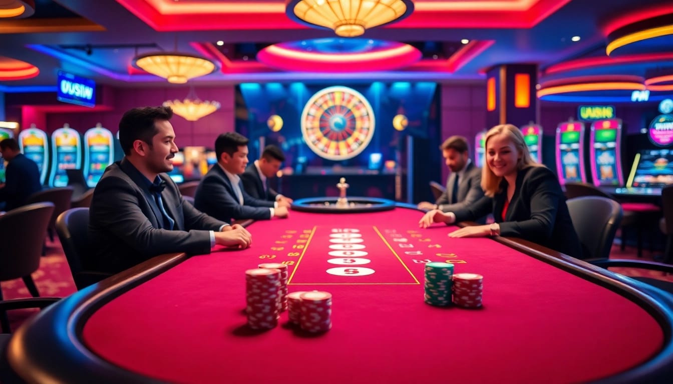 Experience the thrill of winning at uu88.com with vibrant casino games and excited players.