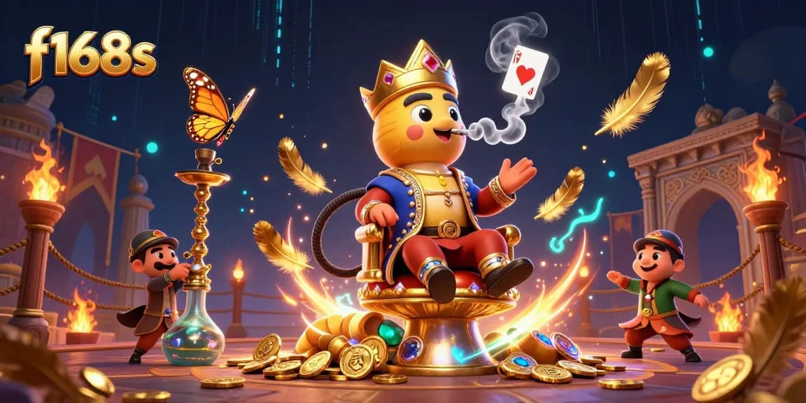 Experience thrilling gaming moments with f168s in this vibrant 3D casino illustration.