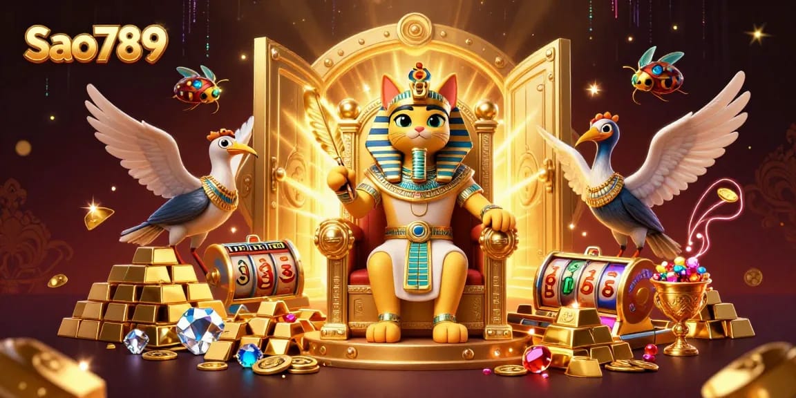 Sao789 captivates players with a lively casino experience featuring dazzling treasures and vibrant slot reels.