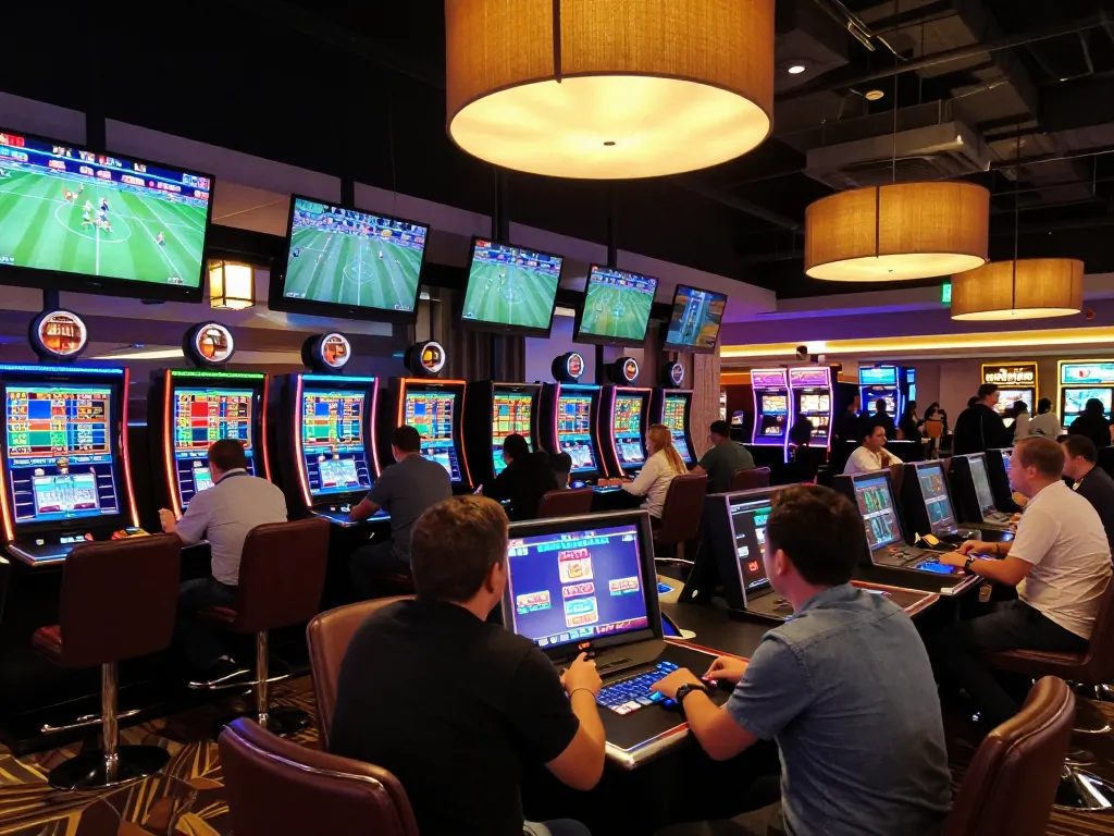 Tỷ lệ kèo nhà cái hôm nay shown on dynamic sports betting screens in a modern casino environment