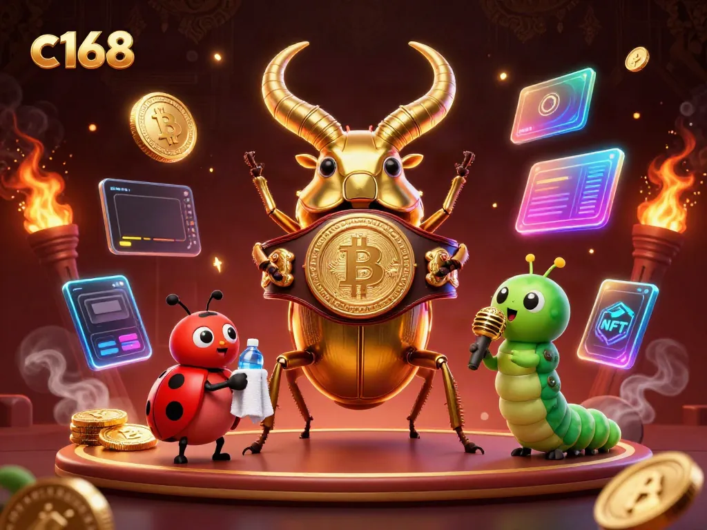 Engage with the exciting c168 crypto casino scene, featuring vibrant characters and dynamic game elements.