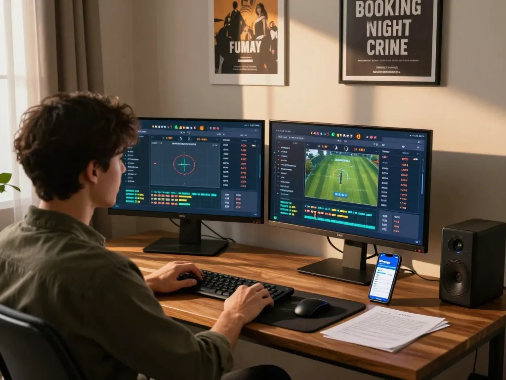 Bongdalu user's engaging in online sports betting strategy, showcasing live odds and scores.