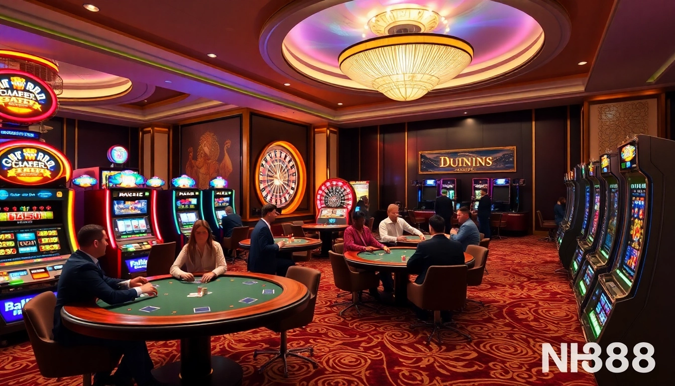 Experience the thrill of NH88 with vibrant casino tables and exciting games.