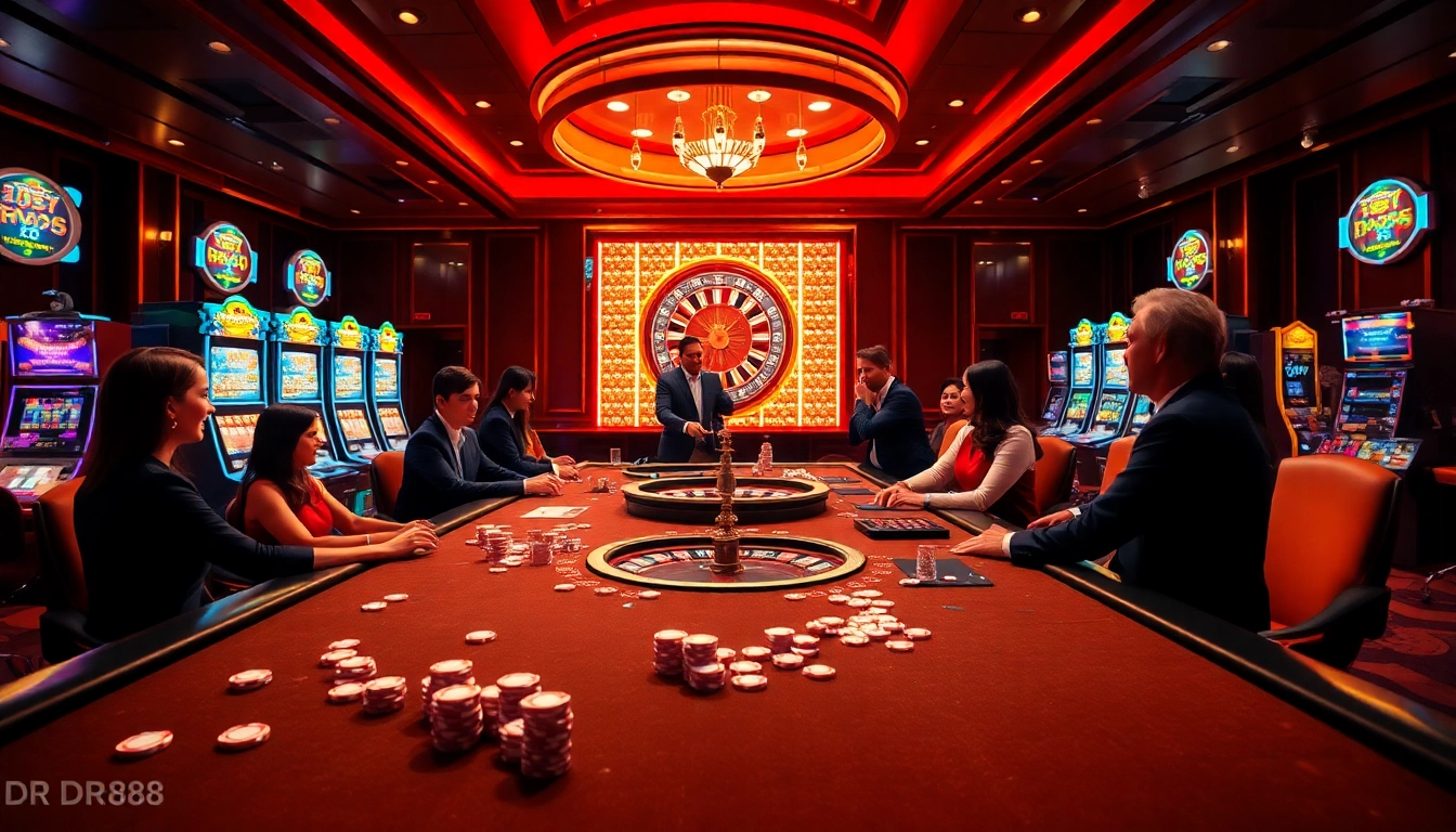 Experience the thrill of DR88 online casino with vibrant gaming tables and excitement.