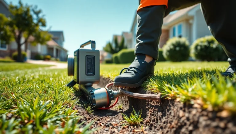 Technician conducting underground leak detection with advanced equipment to locate hidden leaks effectively.