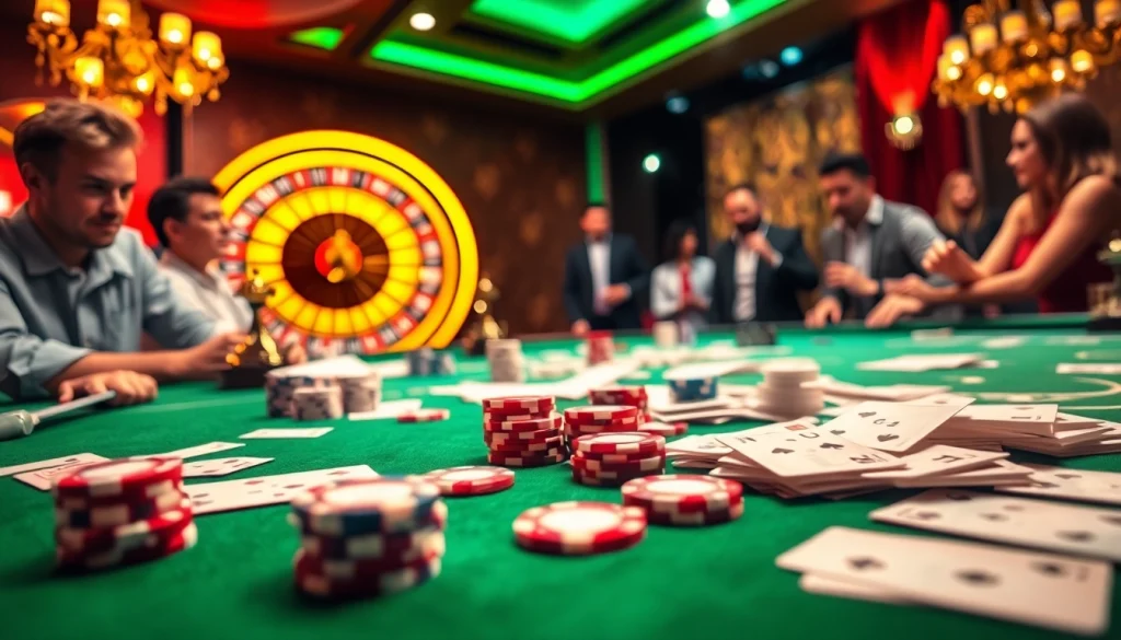 Experience the excitement of online gambling at DR88 with vibrant casino tables and dynamic gaming.