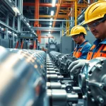 Nickel chrome plating Malaysia process in a modern manufacturing facility, showcasing skilled technicians.