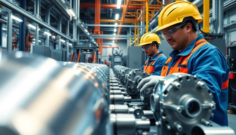 Nickel chrome plating Malaysia process in a modern manufacturing facility, showcasing skilled technicians.