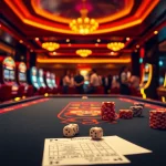 Engaging casino moment featuring a stylish table setup at https://xx88.boats/ with vibrant slot machines and poker chips.