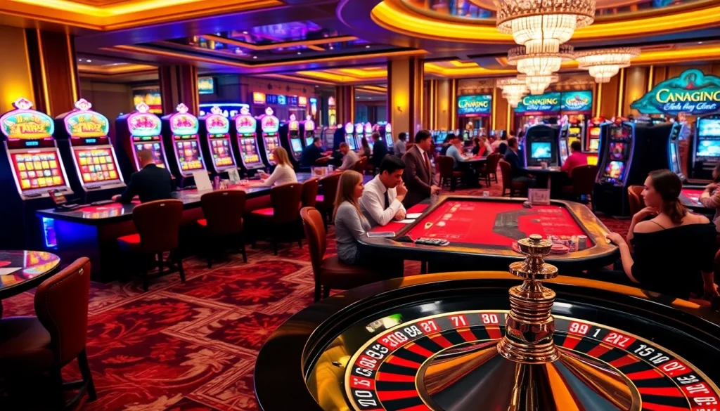 Experience thrilling bets at TA88 with vibrant casino elements and eager players.
