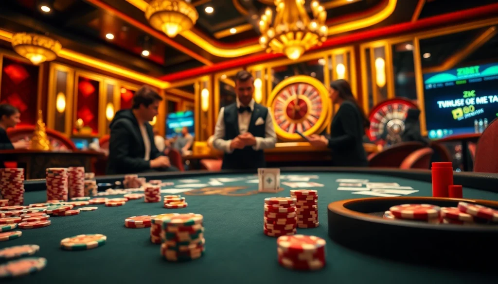 Experience zbet me excitement with vibrant casino gaming, chips, and poker action.