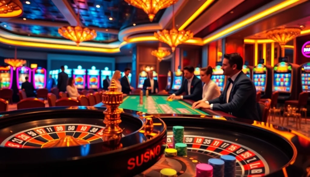 Experience thrilling gaming moments with s8 at a luxurious casino, featuring roulette and poker action.