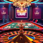 Exciting UU88 poker table set for a game with vibrant chips and cards.