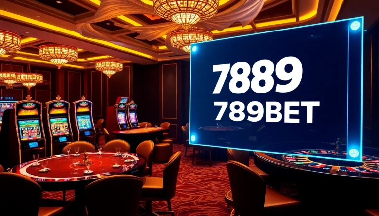 Action-packed scene of players winning at poker tables featuring 789BET branding.
