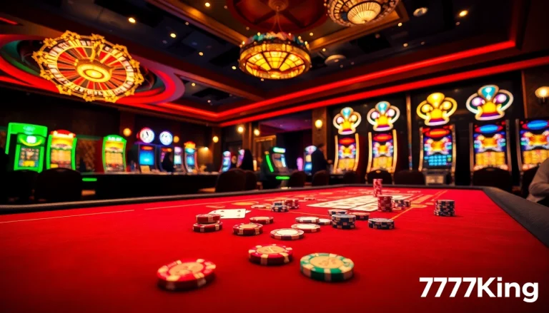 Enjoy thrilling games at 79King, featuring vibrant poker chips and an exciting roulette wheel.