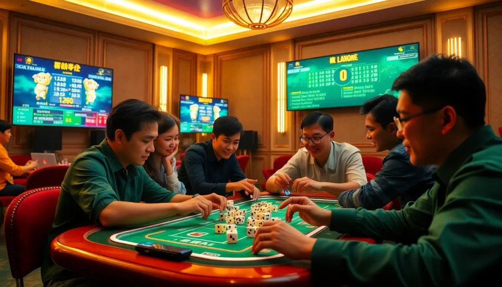 Tài Xỉu MD5 game scene showcasing players engaged and excited about betting.