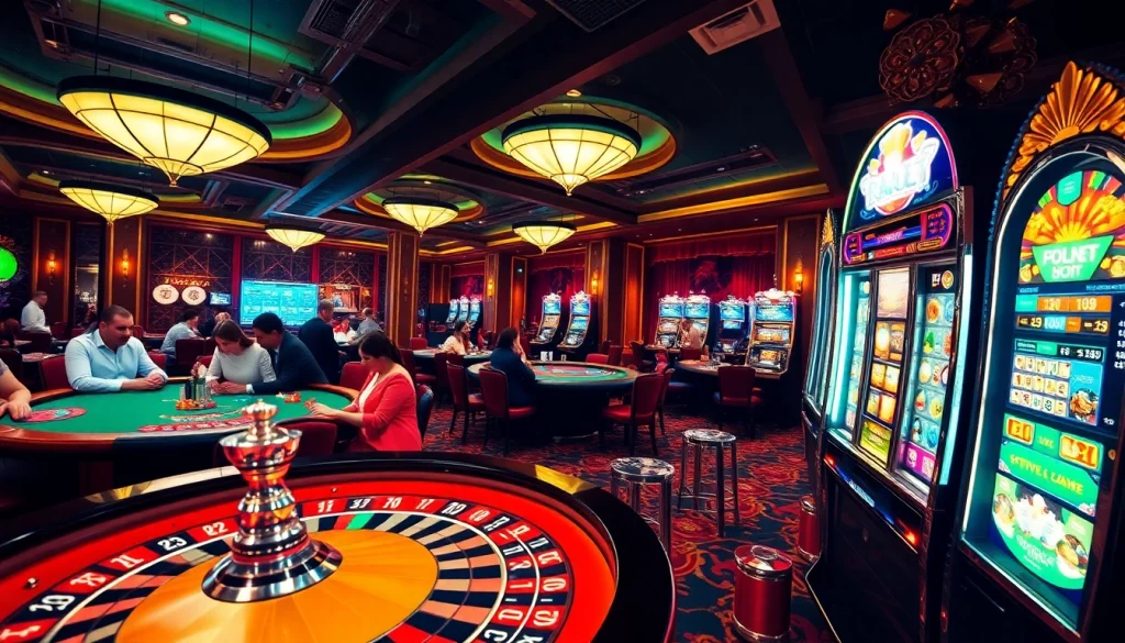 C54.gb.net showcases an exciting casino environment with roulette and poker games, inviting strategic play.