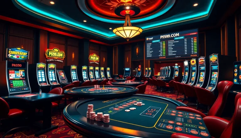 Experience the thrill of gaming with PS99 COM betting interface and luxurious casino elements.