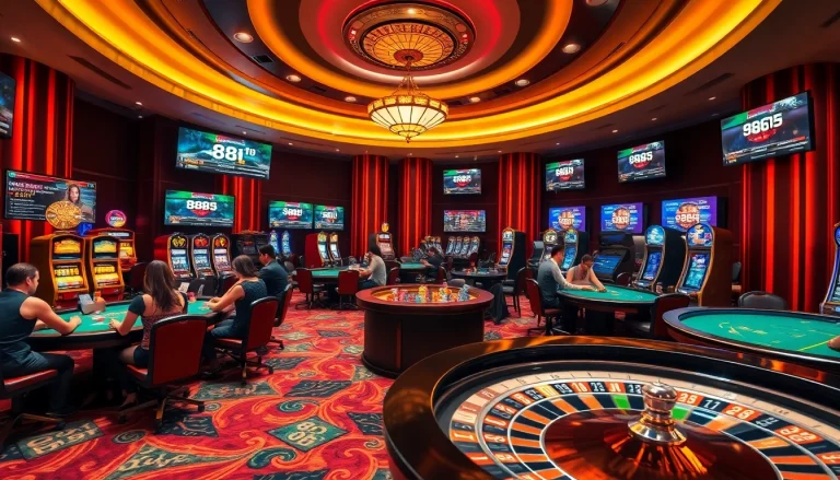 Players enjoy a riveting poker game at a casino table featuring 88i themed elements.
