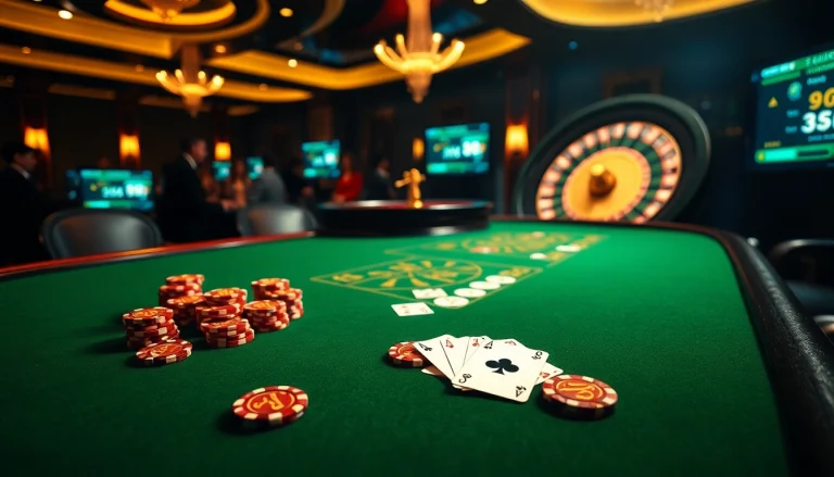 Gamble smartly at nhà cái rr99's luxurious poker table with colorful chips and cards.