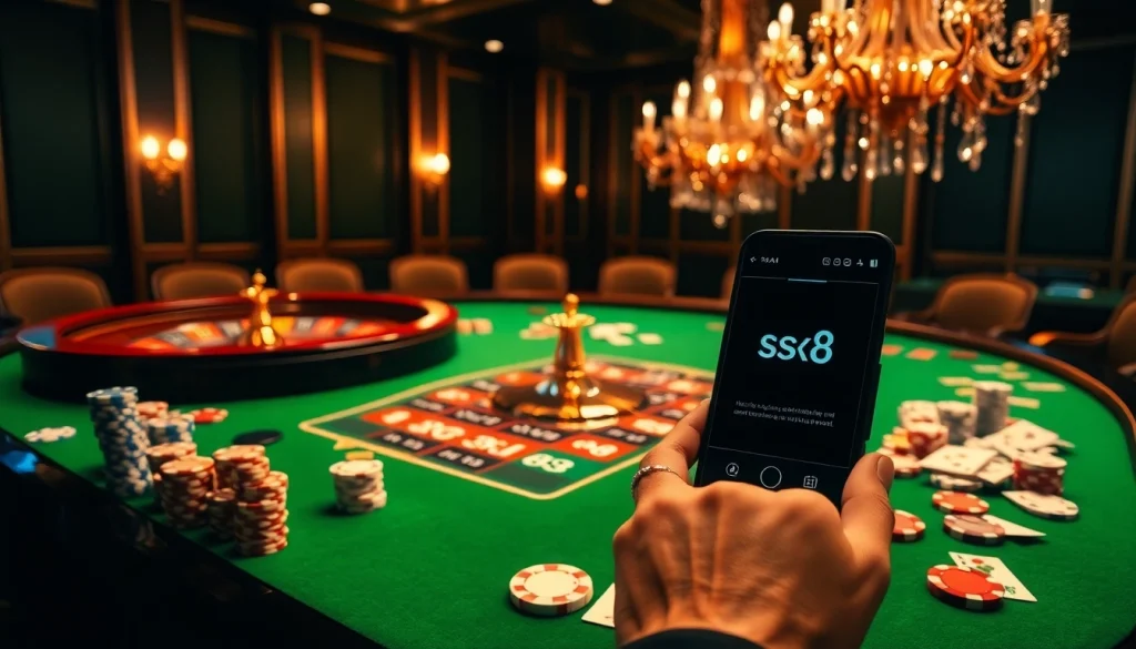 Engage in thrilling roulette and digital betting with the s8 interface in a luxurious casino.