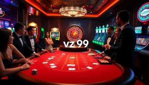 Experience immersive gambling excitement at vz99 casino with high-stakes blackjack and vibrant slot machines.