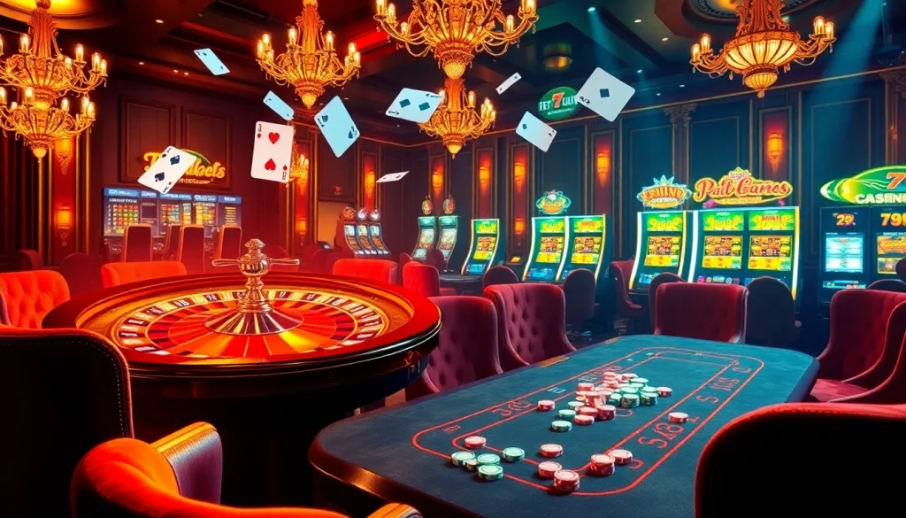 Experience thrilling poker action at 789club's luxurious gaming table set in a vibrant casino.