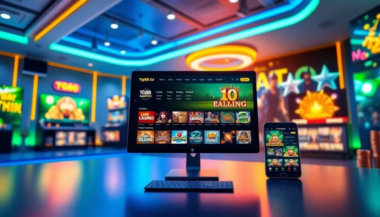 Explore the dynamic gaming interface of tg88.to, showcasing sports betting and live casino options.