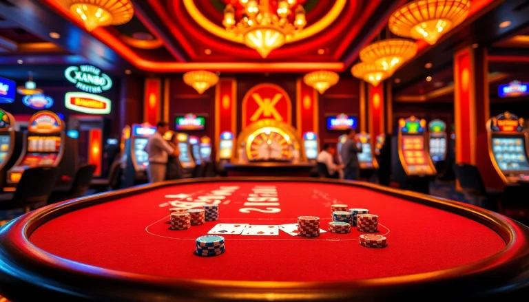 Casino excitement at XX88 with vibrant gaming tables and players enjoying their time.