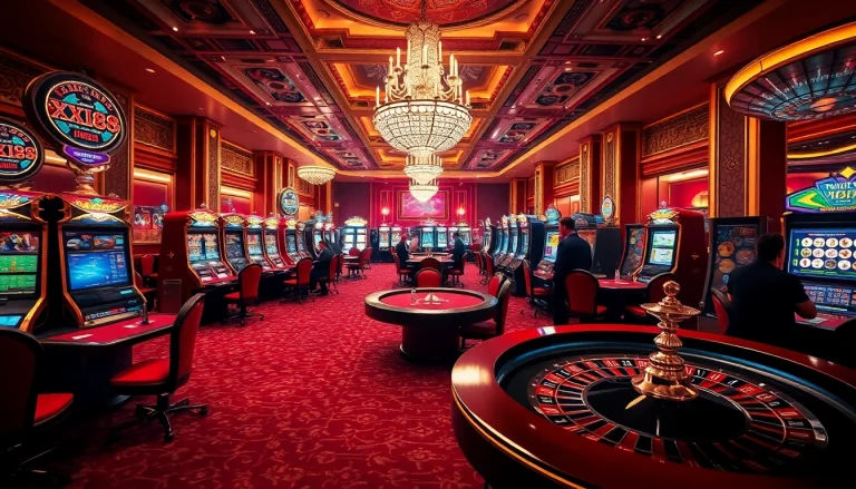 Experience excitement at the casino with XX88 themed tables, vibrant games, and luxurious decor.