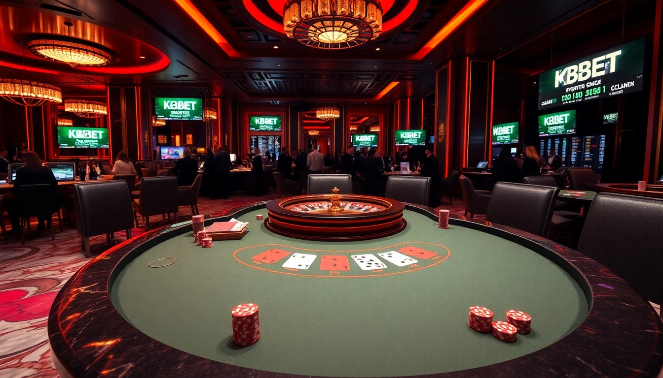 Join the excitement at KBBET with thrilling poker games and vibrant casino elements.