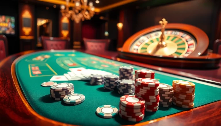 Exciting atmosphere at mu88 com casino with glamorous poker and roulette games.